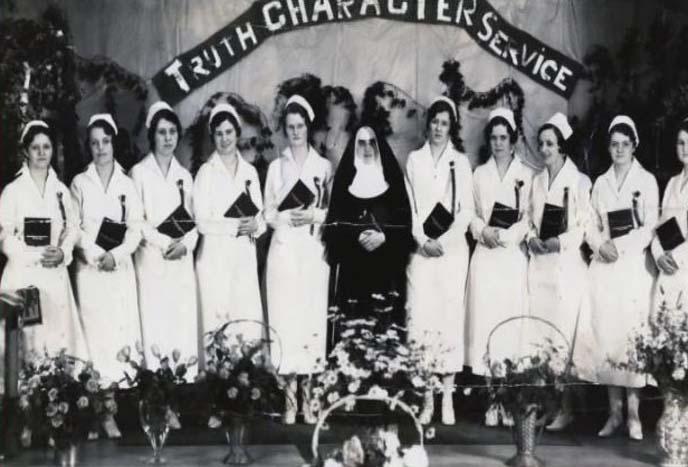 Mary Ann Graduation Mary Ann Merlo's (left) graduation from Mercy School of Nursing at Burlington, Iowa in 1932.